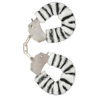 Наручники з хутром Toy Joy Furry fan cuffs Зебра