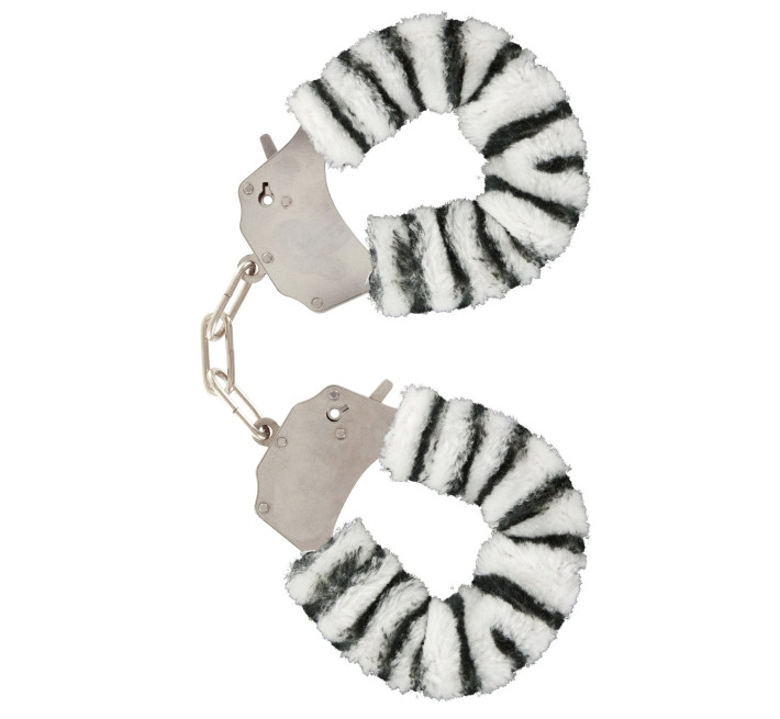 Наручники з хутром Toy Joy Furry fan cuffs Зебра