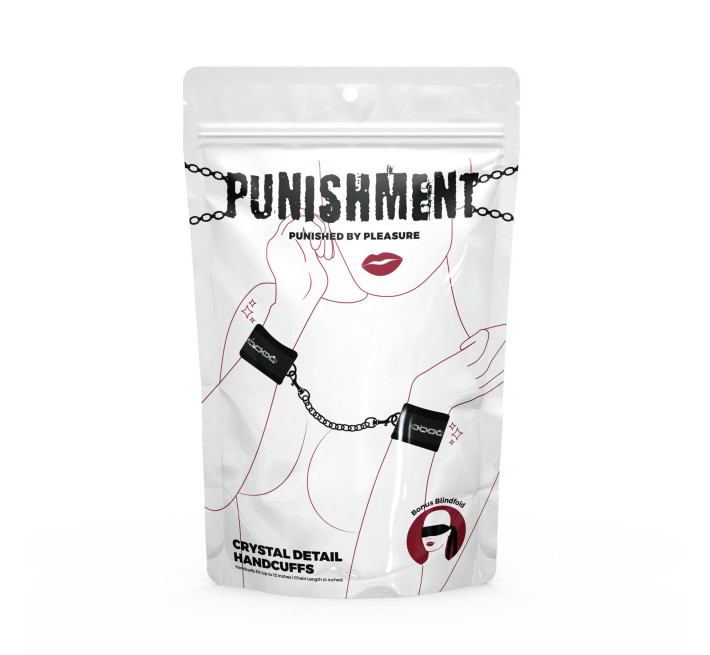 Наручники Punishment - Crystal Detail Handcuffs - Black