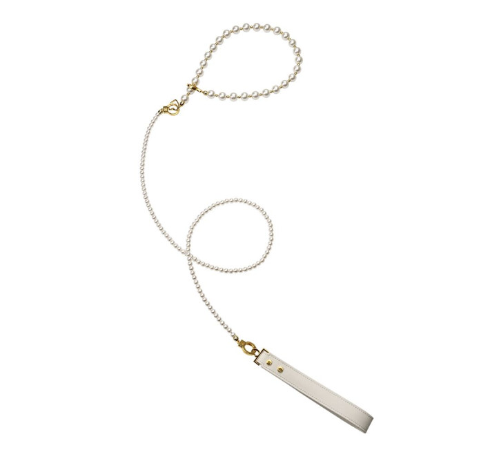 Перлинний нашийник з повідцем LOCKINK Pearl Collar & Leash Set