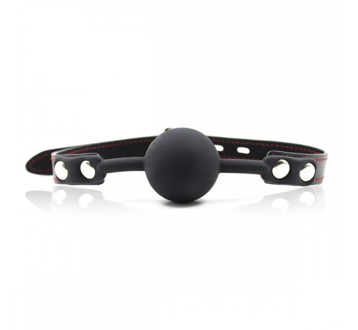Кляп DS Fetish Silicone ball gag with lock силіконовий із замком Чорний