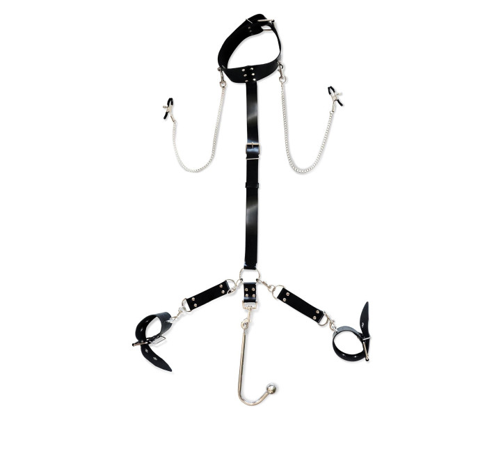 Бондажний набір з металевим анальним гаком Art of Sex Beatrice Bondage set with anal hook № 1