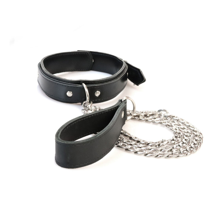 Нашийник з повідцем з екошкіри Art of Sex - Leash and Collar Emoji