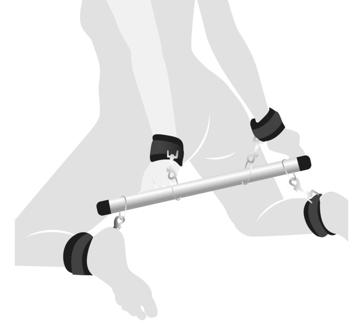Колодка-розпірка для рук та ніг Art of Sex – Bondage Soft Touch BDSM Spreader, чорний