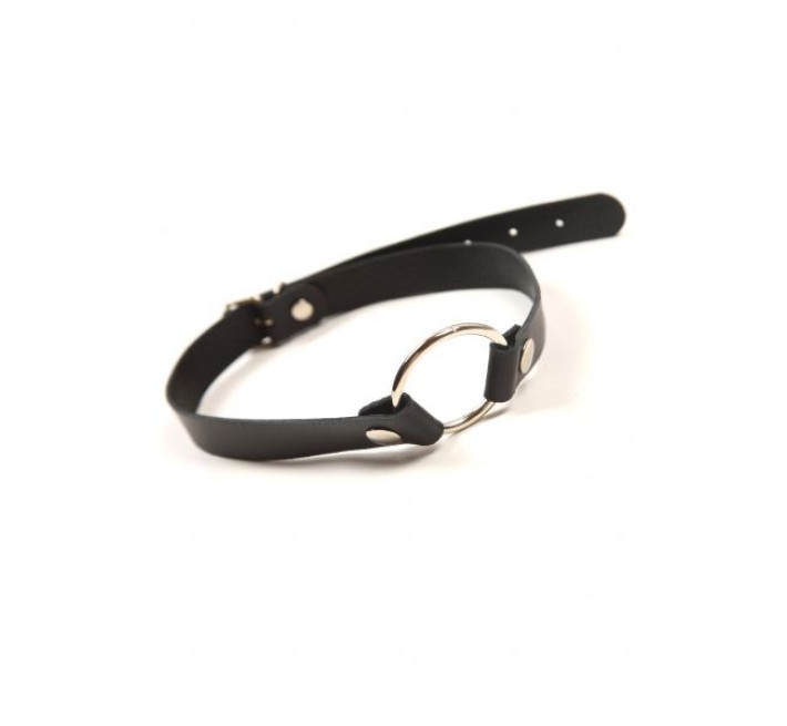 Кляп sLash Leather O-Ring Gag, Smooth Black