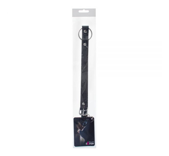 Кляп sLash Leather O-Ring Gag, Smooth Black
