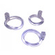Пояс вірності з трьома кільцями Loveshop Runye Chastity cage прозорий