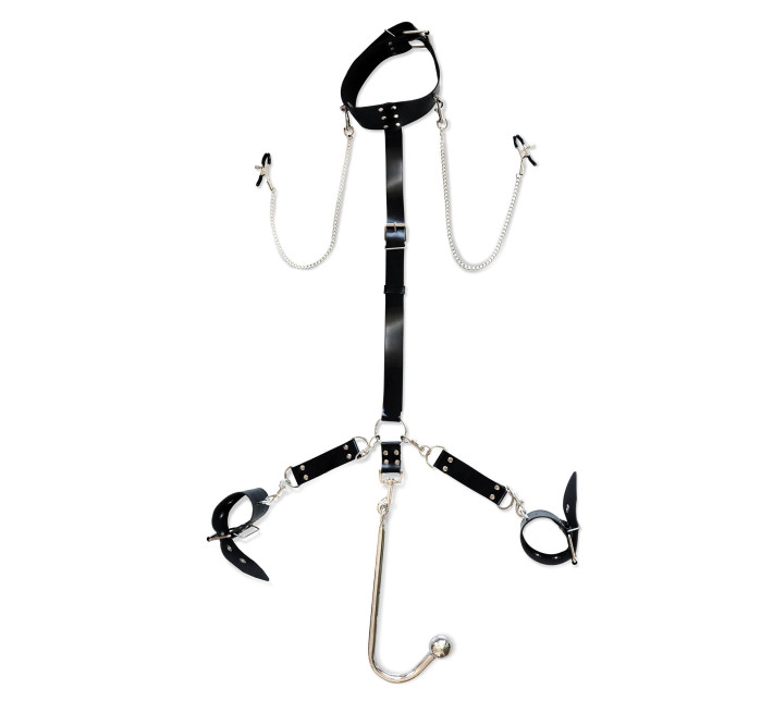 Бондажний набір з металевим анальним гаком Art of Sex Beatrice Bondage set with anal hook № 2