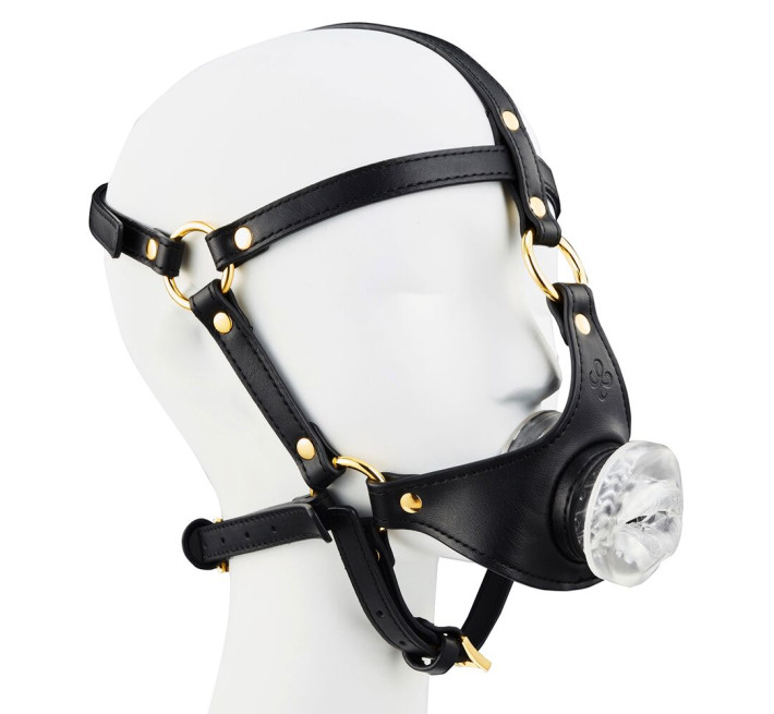 Маска-збруя для орального сексу LOCKINK SEVANDA Blowjob Head Harness