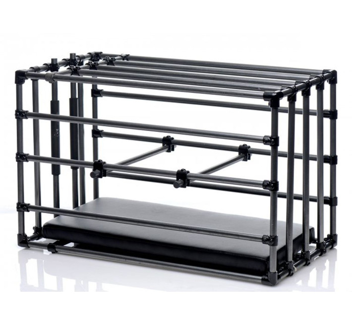 Міцна розбірна клітина для покарань Master Series Kennel Adjustable Bondage Cage