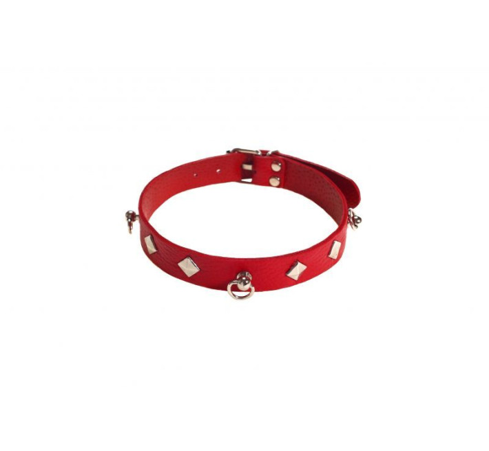 Нашийник sLash Leather Choker, Red