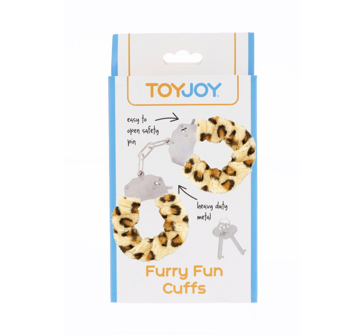 Наручники з хутром Toy Joy Furry fan cuffs Леопард