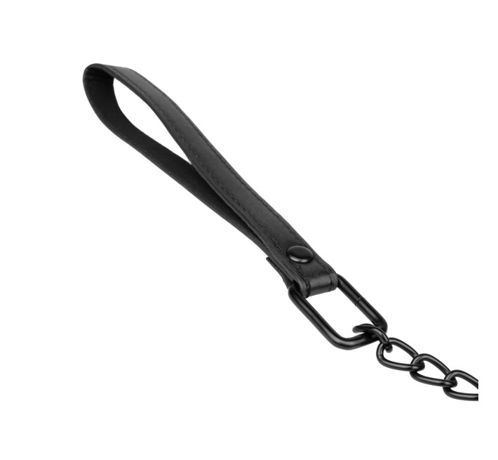 Ошейник с поводком Bedroom Fantasies: Faux Leather Collar & Chain