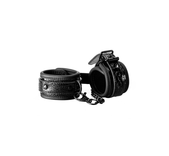 Наручники Dream toys BLAZE LUXURY HANDCUFF CROCO BLACK, Черный