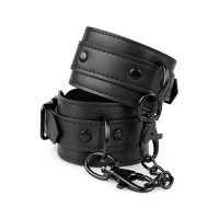 Поножі Bedroom Fantasies: Faux Leather Ankle Cuffs, чорні Поножі Bedroom Fantasies: Faux Leather Ankle Cuffs, чорні