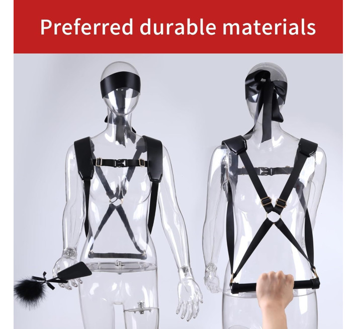 БДСМ-набір LOCKINK YEAHWOW Black Doggy Style Saddle set