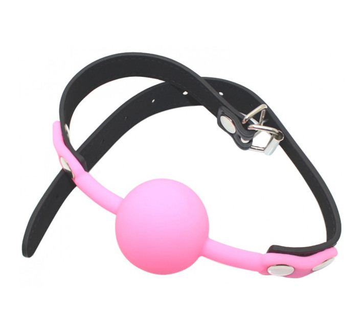 Кляп силіконовий DS Fetish Silicone ball gag metal accesso pink
