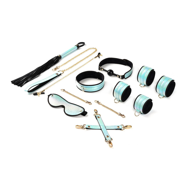 БДСМ-набор Liebe Seele Vivid Sky 8 Pieces Set, 8 аксессуаров, экокожа на бархатной основе