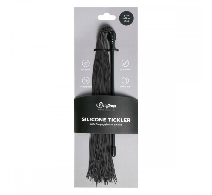 Флогер силіконова EasyToys Black Silicone Tickler