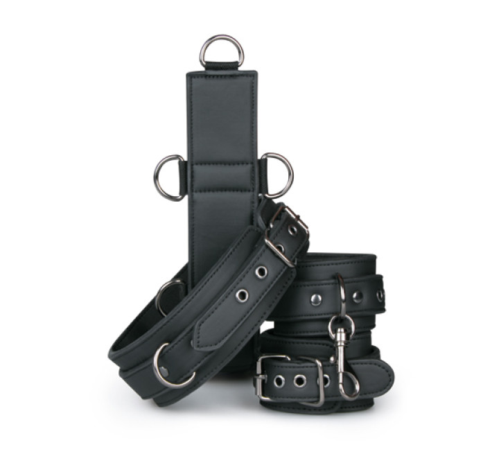Набор для фиксации шеи и запястья EasyToys, искусственная кожа, черный