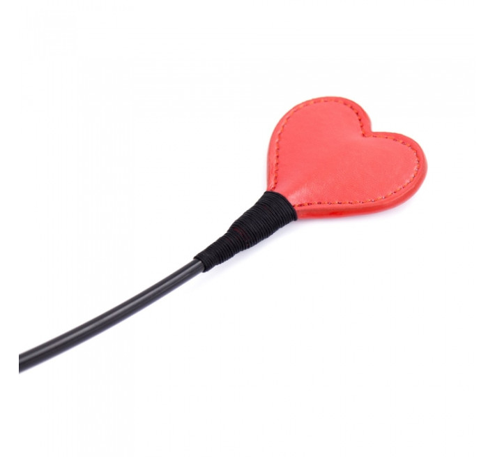 Стек DS Fetish Crop heart red/black 60 см