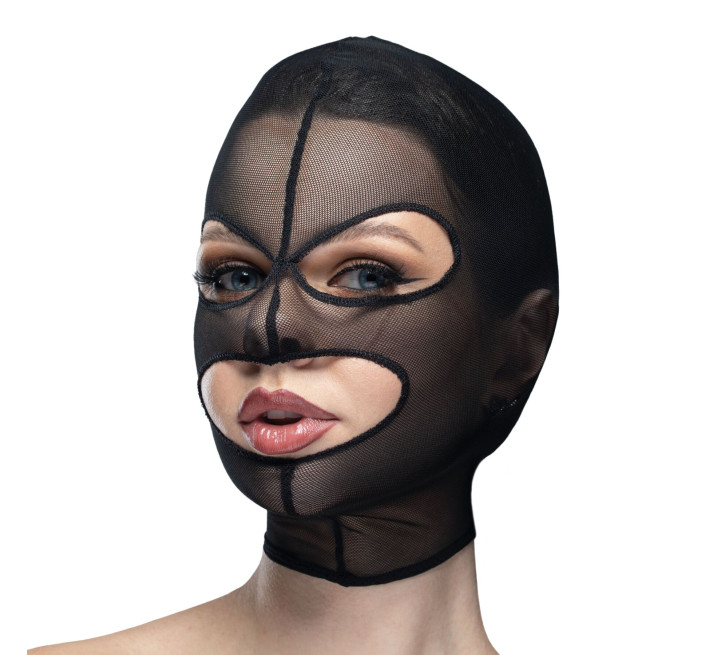 Маска сетка с открытым ртом и глазами Feral Feelings - Mask Black