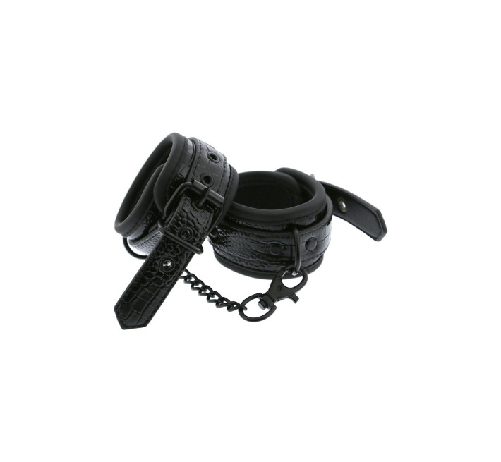Наручники Dream toys BLAZE LUXURY HANDCUFF CROCO BLACK, Черный
