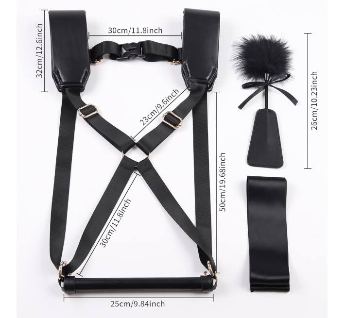 БДСМ-набір LOCKINK YEAHWOW Black Doggy Style Saddle set