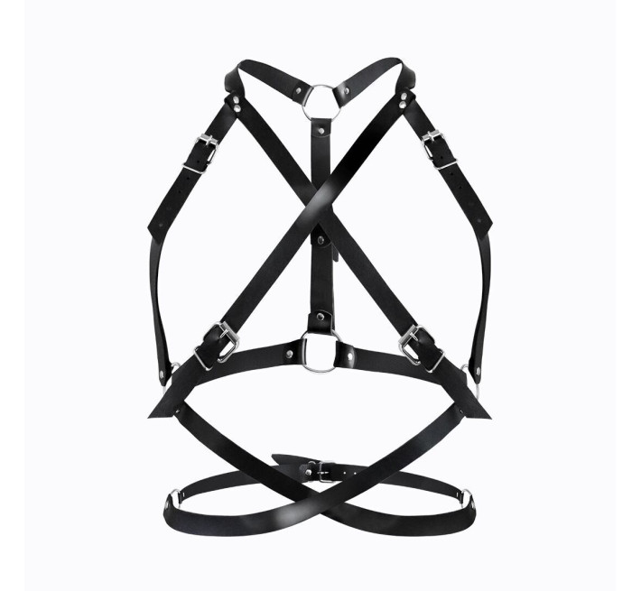 Портупея жіноча Art of Sex - Agnessa Leather harness, Чорний L-2XL
