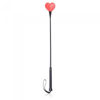 Стек DS Fetish Crop heart red/black 60 см