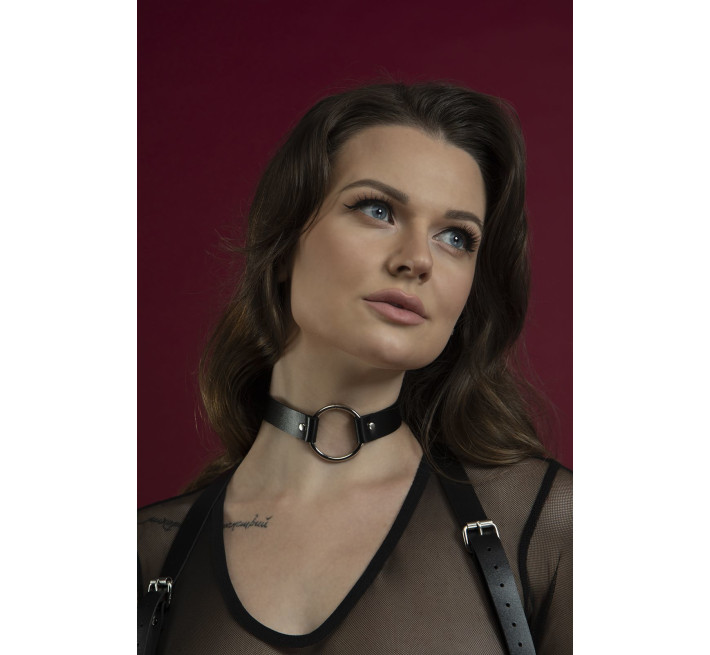 Чокер із кільцем Feral Feelings O-Ring Collar чорний