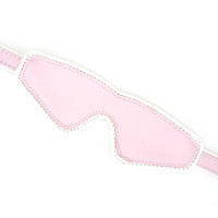 Шкіряна маска на очі Liebe Seele White & Pink Fairy Goat Leather Blindfold