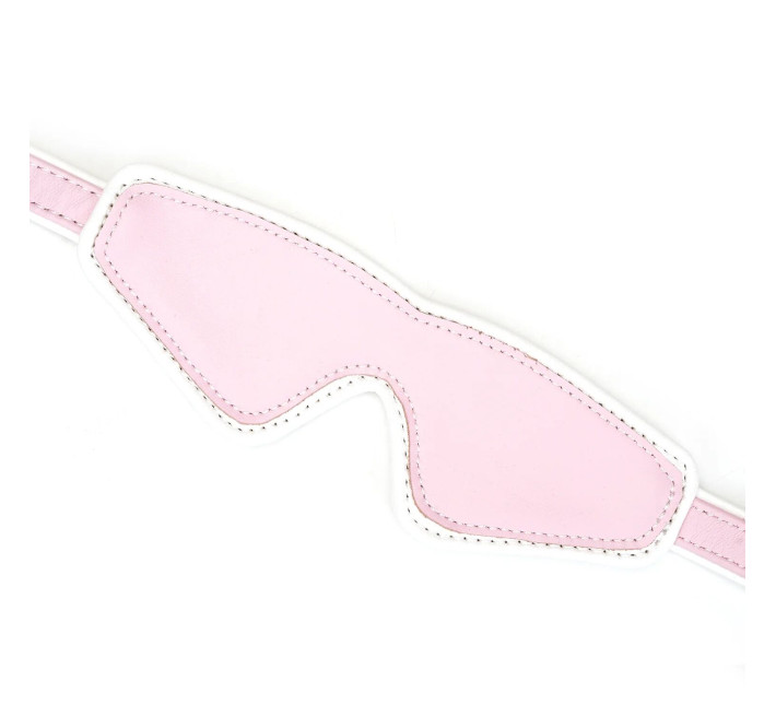Шкіряна маска на очі Liebe Seele White & Pink Fairy Goat Leather Blindfold