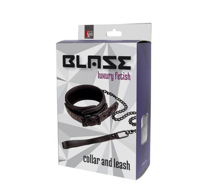 Ошейник с поводком Dreamtoys Blaze Collar And Leash Фиолетовый