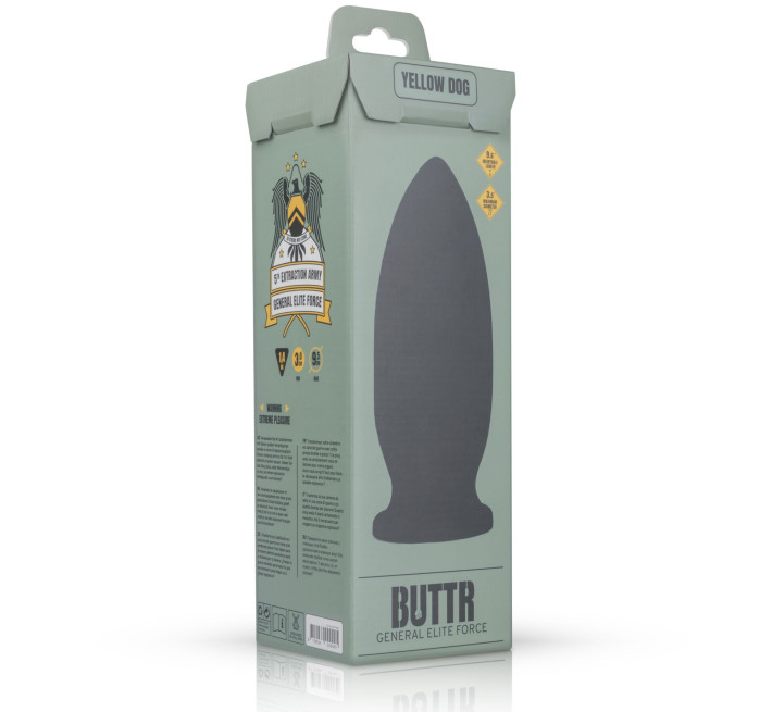 Анальна пробка BUTTR - Yellow Dog Butt Plug