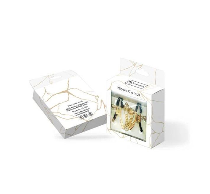 Затискачі для сосків Liebe Seele Hollow Heart Nipple Clamps Gold