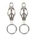 Затискачі-метелики з кільцем Taboom Butterfly Clamps With Ring, сріблясті
