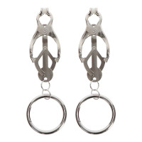 Затискачі-метелики з кільцем Taboom Butterfly Clamps With Ring, сріблясті
