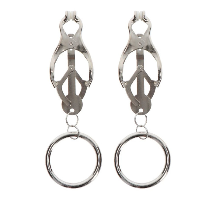 Затискачі-метелики з кільцем Taboom Butterfly Clamps With Ring, сріблясті