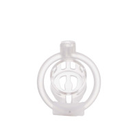 Клітка для пеніса LOCKINK SEVANDA Plastic Penis Chastity Cage, прозора, 3 кільця різних розмірів