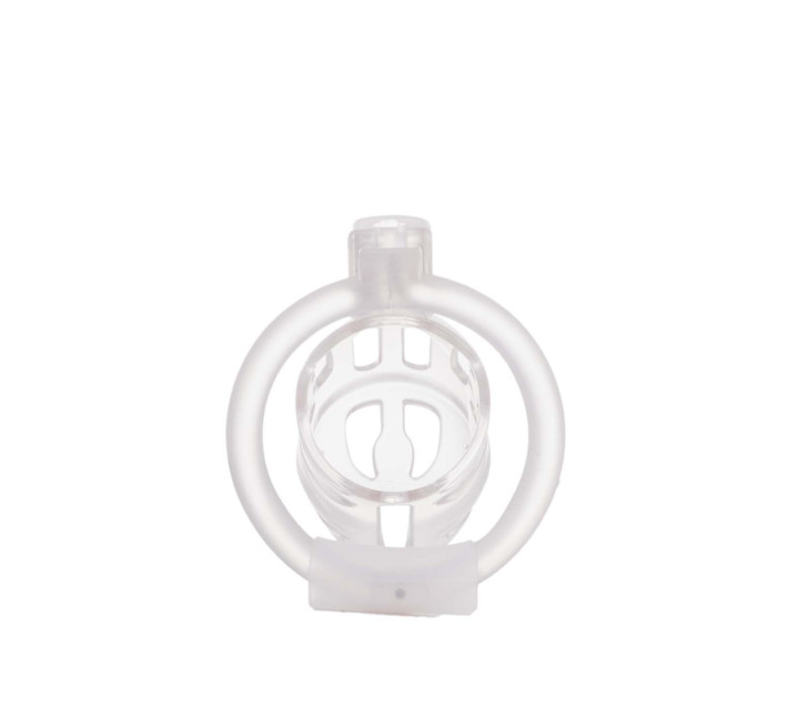 Клетка для пениса LOCKINK SEVANDA Plastic Penis Chastity Cage, прозрачная, 3 кольца разных размеров