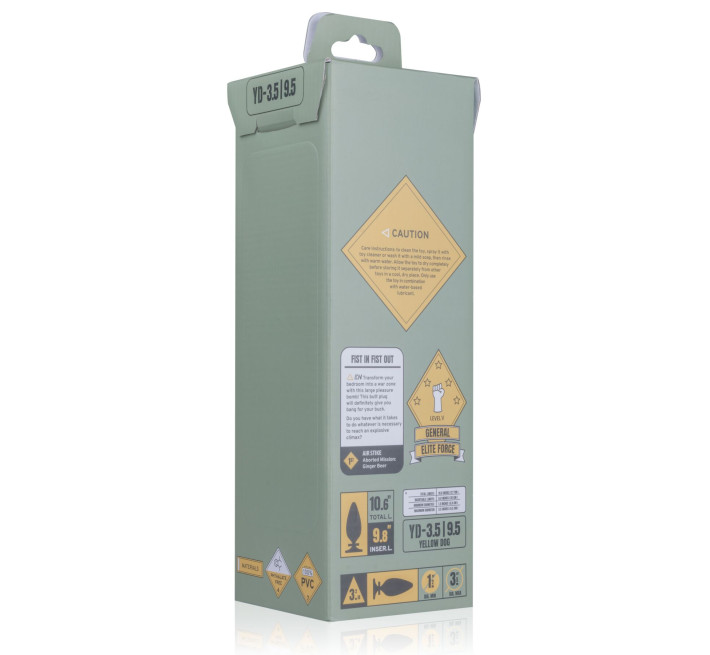 Анальна пробка BUTTR - Yellow Dog Butt Plug