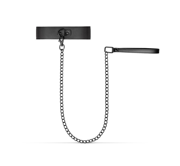 Ошейник с поводком Bedroom Fantasies: Faux Leather Collar & Chain