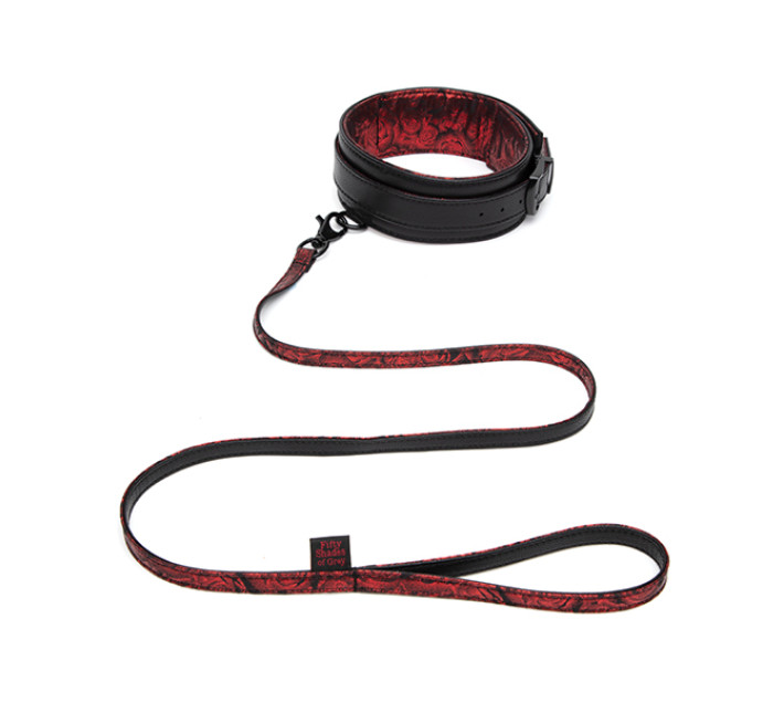Нашийник та повідець Fifty Shades of Grey Sweet Anticipation Reversible Faux Leather Collar and Lead