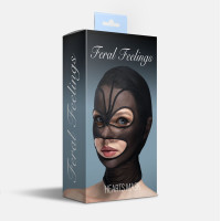 Маска серце сітка з відкритим ротом та очима Feral Feelings - Hearts Mask Black/Black Маска серце сітка з відкритим ротом та очима Feral Feelings - Hearts Mask Black/Black