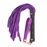 Флоггер DS Fetish Leather flogger S purple 27 см