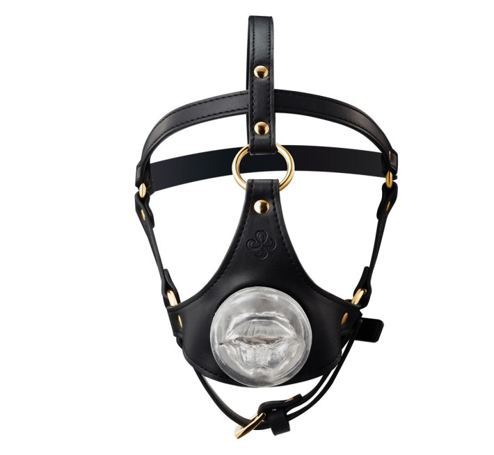 Маска-збруя для орального сексу LOCKINK SEVANDA Blowjob Head Harness