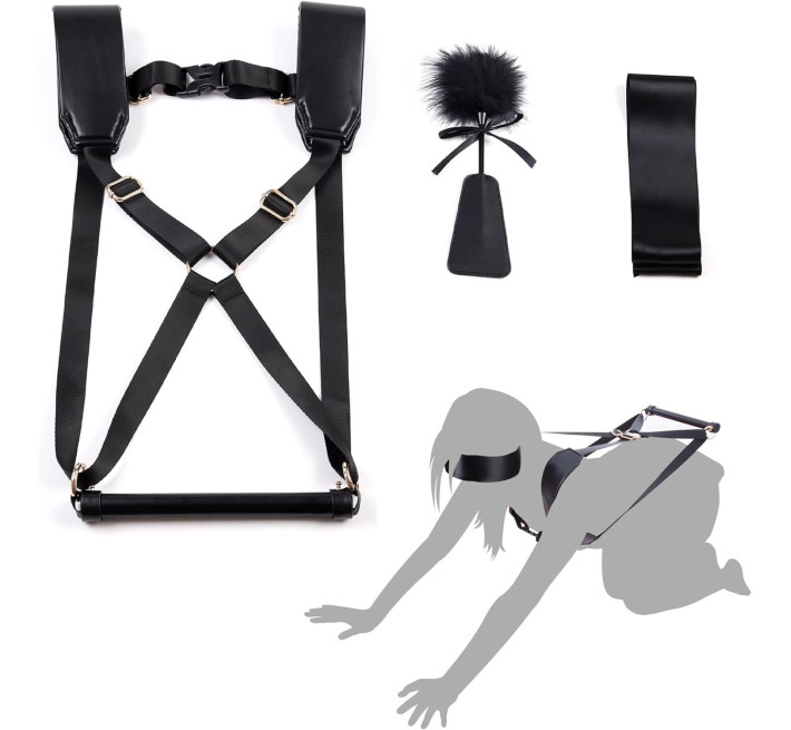 БДСМ-набір LOCKINK YEAHWOW Black Doggy Style Saddle set