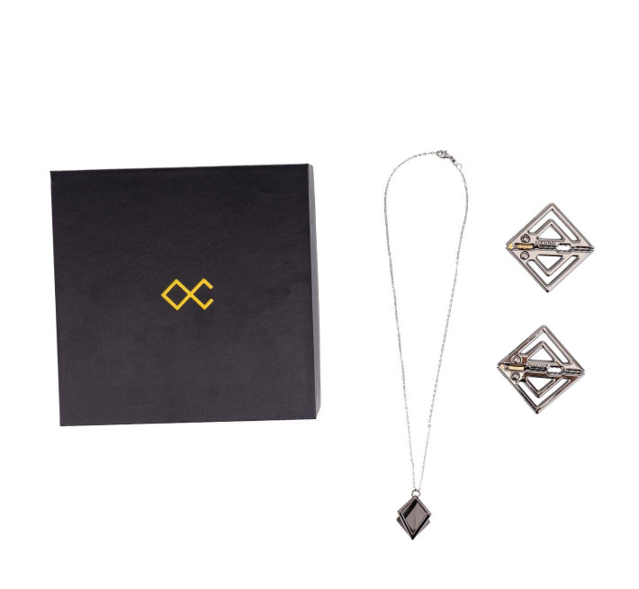 Зажимы для сосков с легкой подвеской LOCKINK Adjustable Nipple Clamps with Light Pendant - Grey