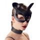 Маска кішечка DS Fetish Shiny cat Mask with studs